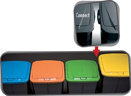 M-Home | EcoBin Mülltrenner | Connect Ready, Kunststoff, anthrazit, 25 l Anthrazit 25 l, Anthrazit 2