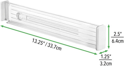 mDesign 8er-Set verstellbarer Schubladeneinsatz – praktischer Schubladen Organizer für Schrank und K