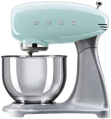 SMEG Elektrische Multifunktions-Küchenmaschine SMF01PGEU, Aluminum, pastellgrün