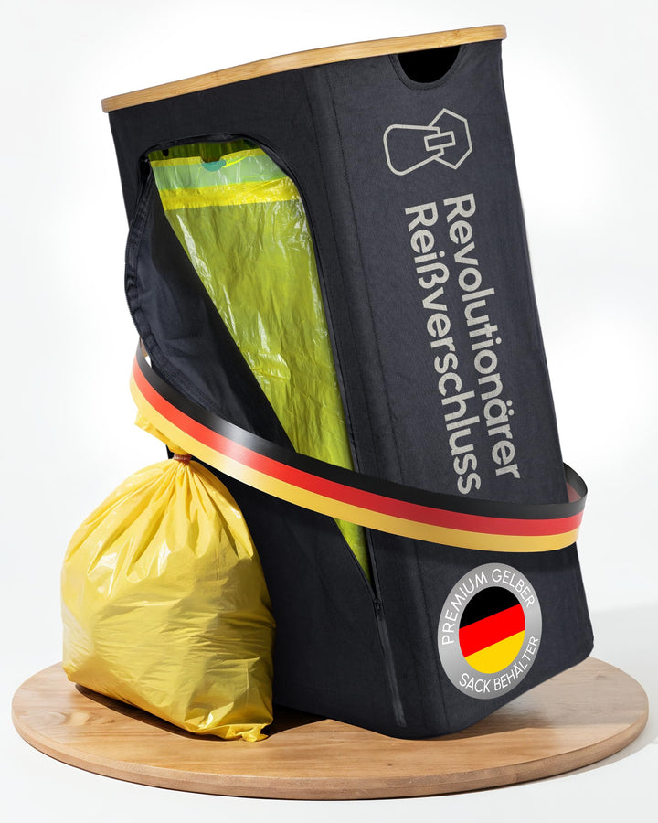 Gelber Sack Ständer 110L-Gelber Sack Mülleimer & Müllsackständer für gelbe Säcke - Premium Müllständ