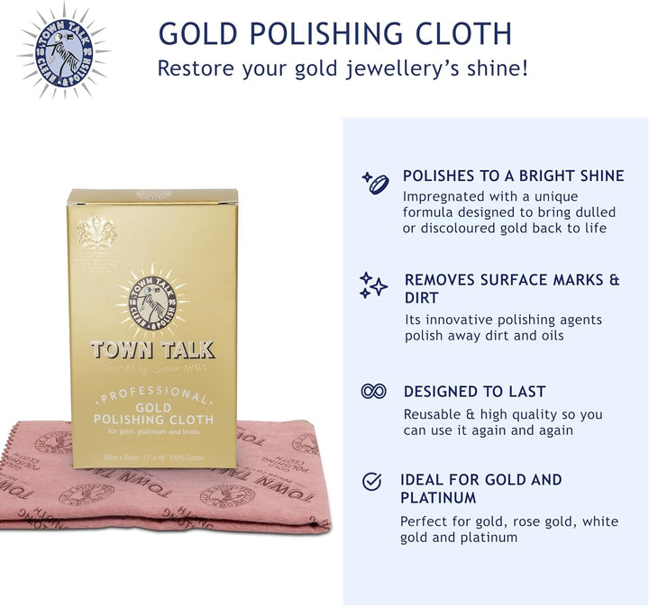 Town Talk Schmuckpflege Reinigung Reiniger Gold Poliertuch