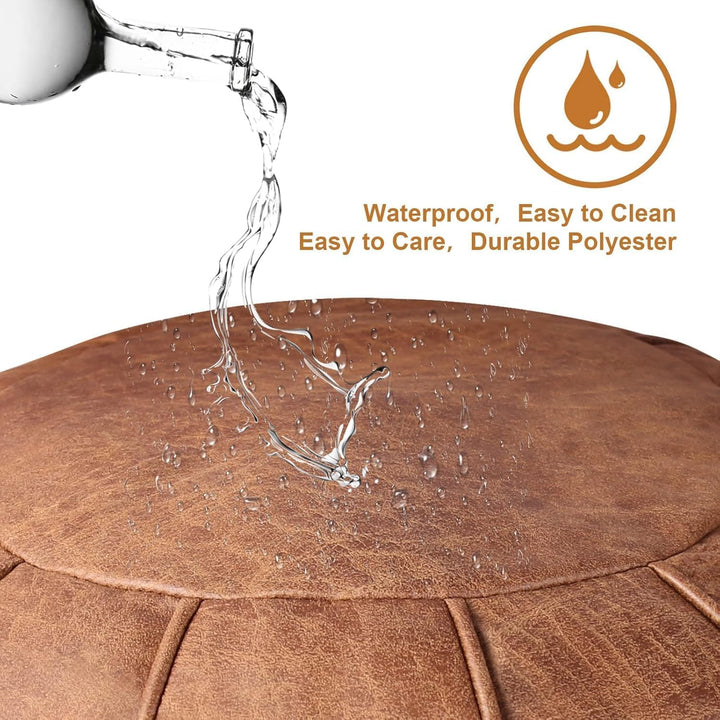 Louis Donné Unstuffed Pouf Cover-Father456 (Tawny-126) Braun, Braun