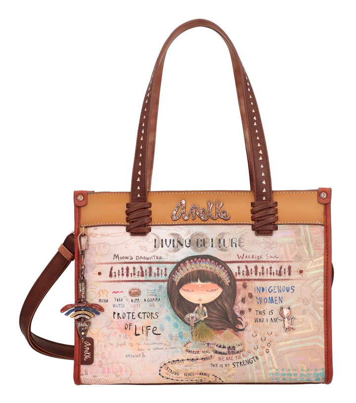 Anekke Damen Bedruckte Tote Tasche mit Umhängetasche Shopper, bunt