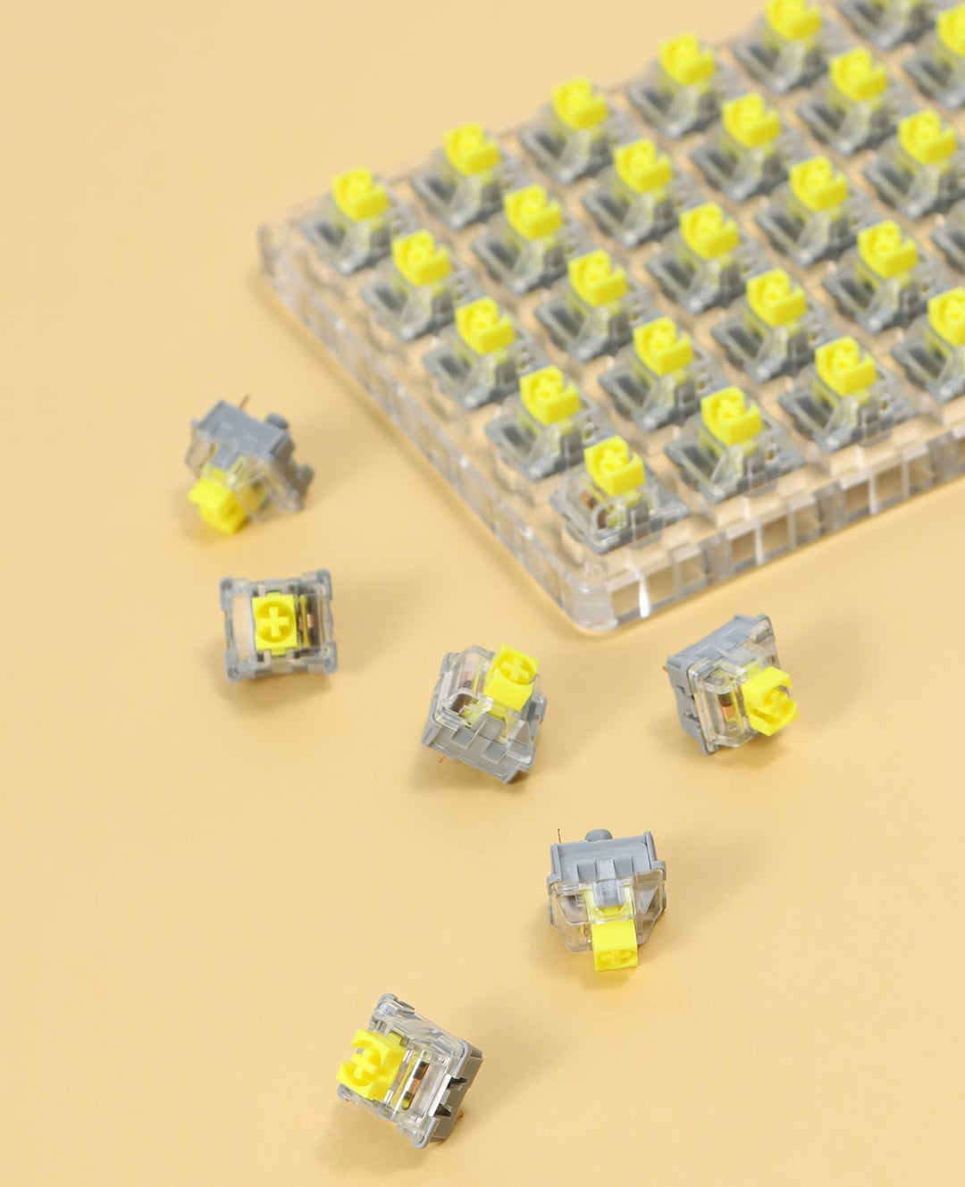 MAGIC-REFINER AS101 Pre-lubed Panda Switches, Taktile Switches für Mechanische Tastatur, 3 Pin 42gf,