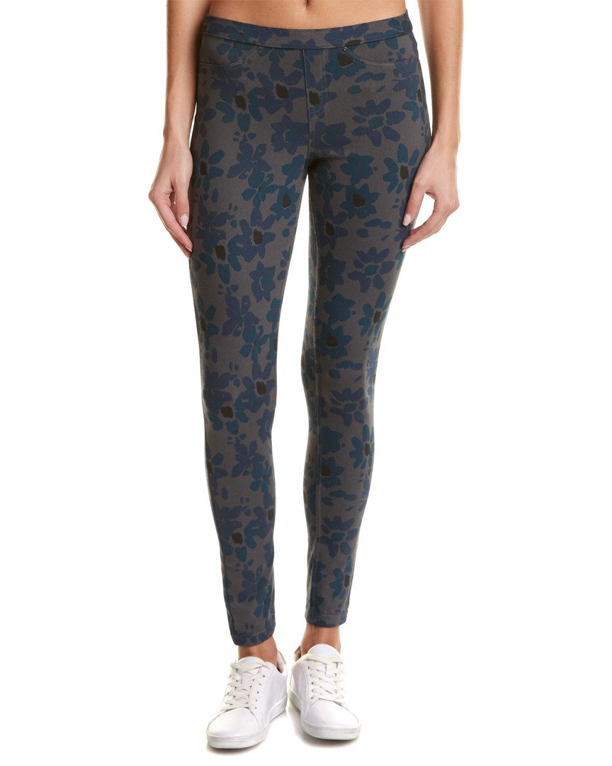 HUE Women's Original Jean Leggings, Gray Floral