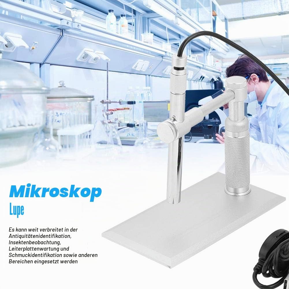 Digitales Mikroskop USB Mit Lupe Kamera Ständer Webcam, Metallstift Endoskop, Hochwertiger CMOS-Sens