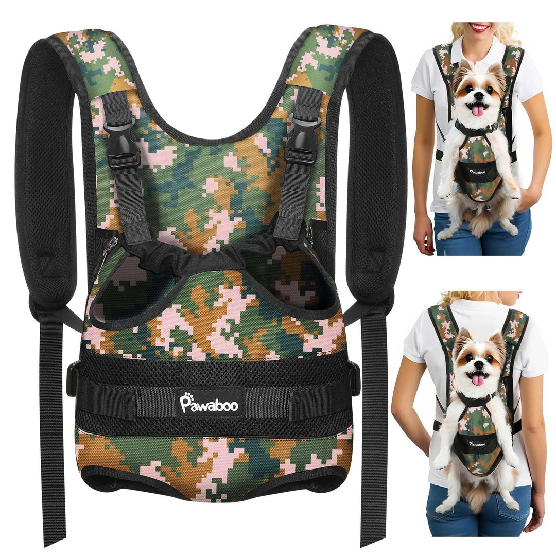 Pawaboo Haustier Rucksack Front Hund Tragetasche, Beinen heraus Rucksäcke Haustier, Verstellbar Hund