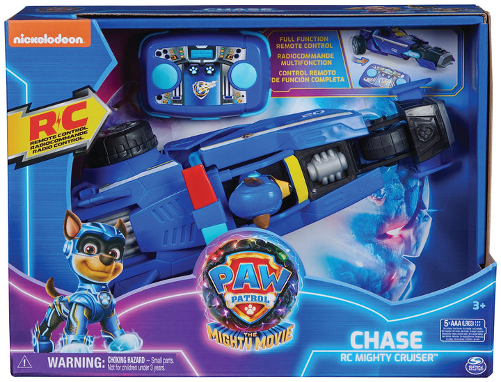 Paw Patrol: Der Mighty Kinofilm, RC Polizeiauto mit Chase im Fahrersitz, ferngesteuert, geeignet für