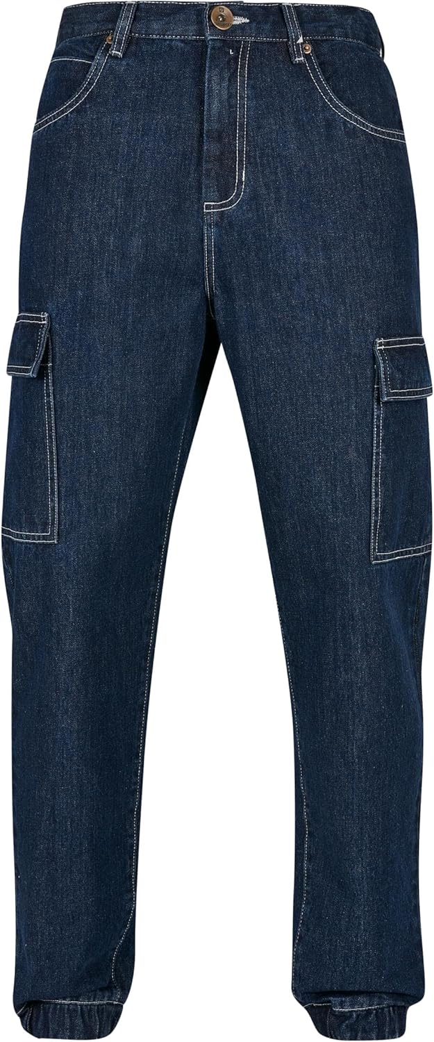 Southpole Herren Denim with Cargo Pockets, stylische Herrenjeans aus Baumwolle mit Cargo-Taschen im