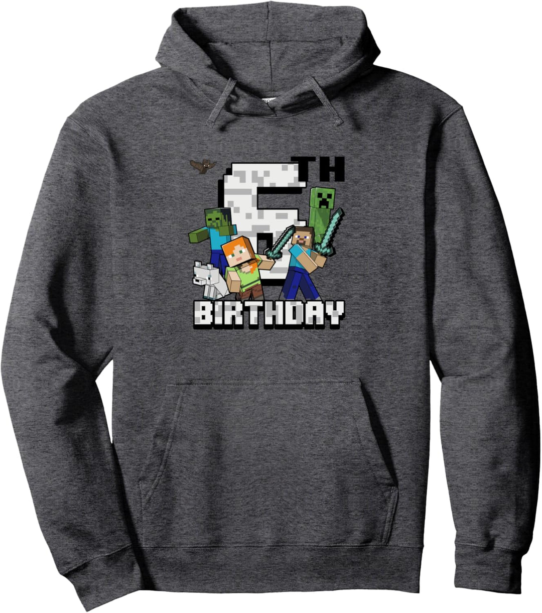 Minecraft-Gruppenfoto Alles Gute zum 6. Geburtstag Pullover Hoodie