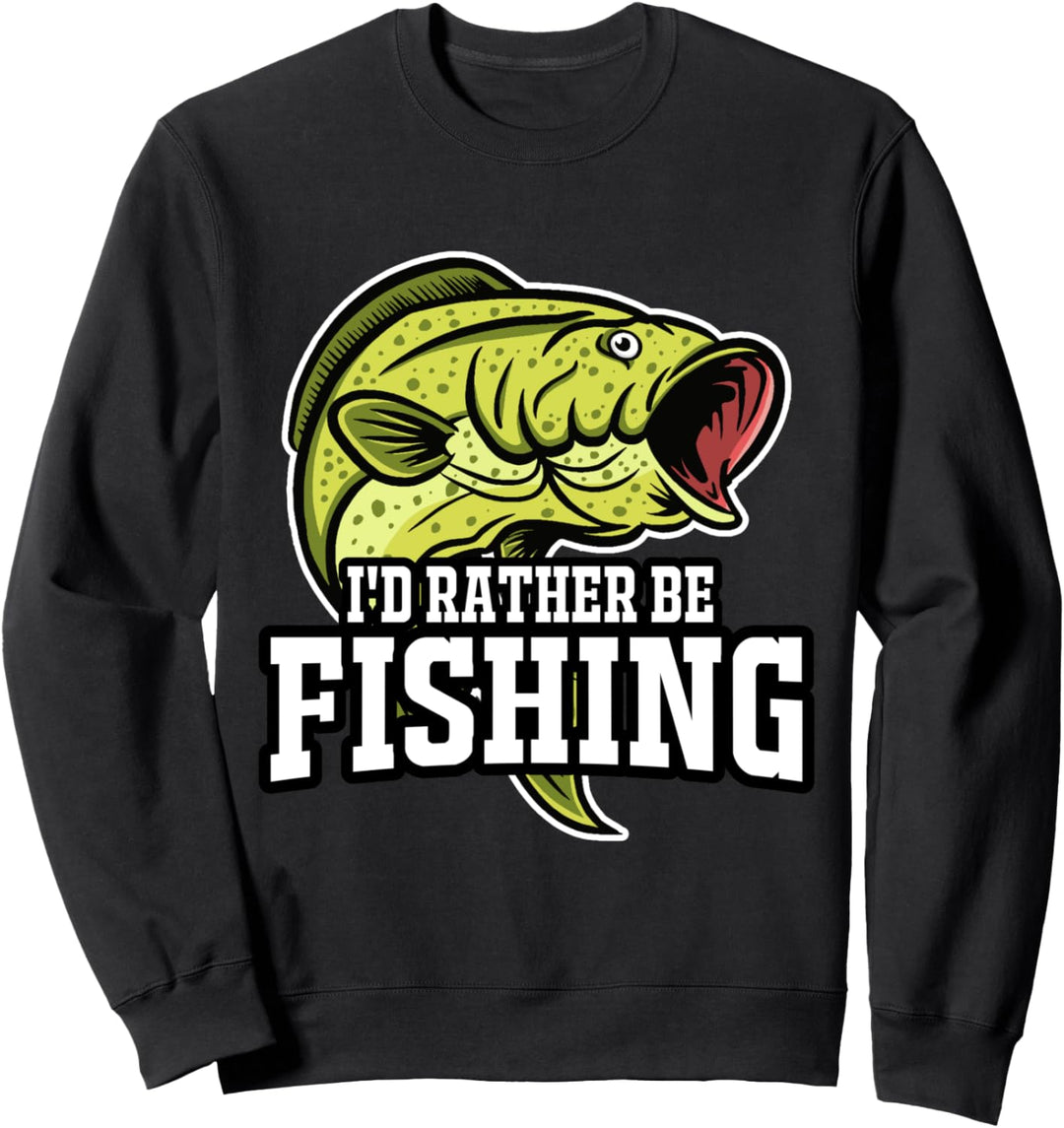 Ich Würde Lieber Männer Fischer Fischen Sweatshirt