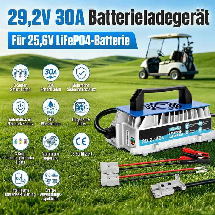KAISAL 24V 30A LiFePO4 Ladegerät 29.2V, IP67, Wohnmobil, Boot &amp; Solar