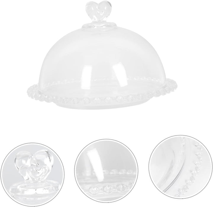 Cabilock Glasglocke Kuchenplatte Kuchenglocke Glasabdeckung K?seglocke Tortenhaube Kuchenabdeckung L