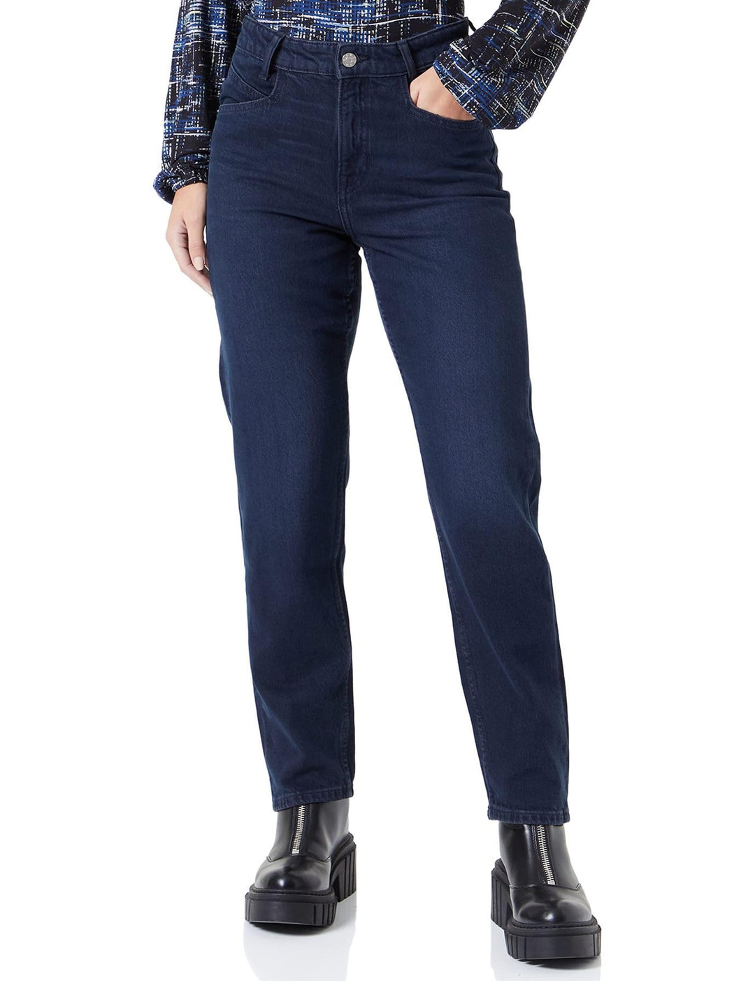 S. Oliver 7/8 Damen Jeans Hose Franciz 7/8 Stretchdenim Darkgrey 34 Blau 56z4, 34 Blau 56z4