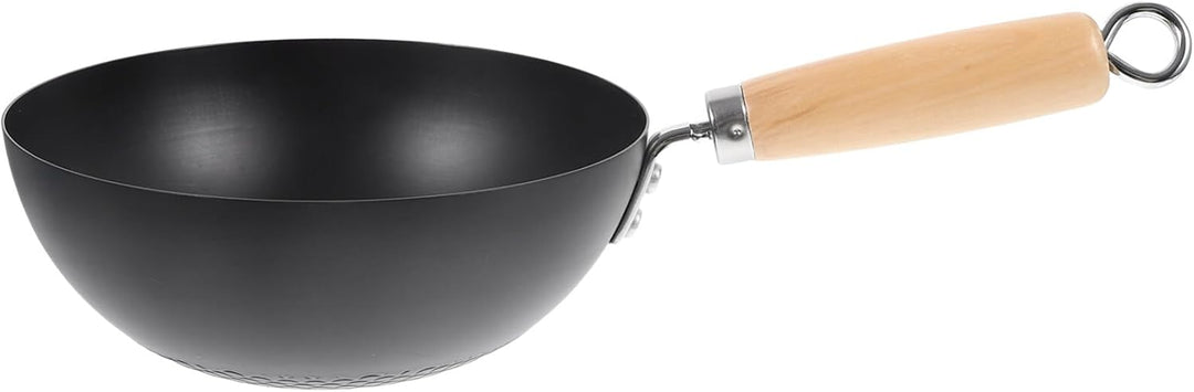 Garneck Gusseisen-Wok-Pfanne Kleiner Japanischer Wok Chinesischer Wok Aus Handgehämmertem Eisen Brat