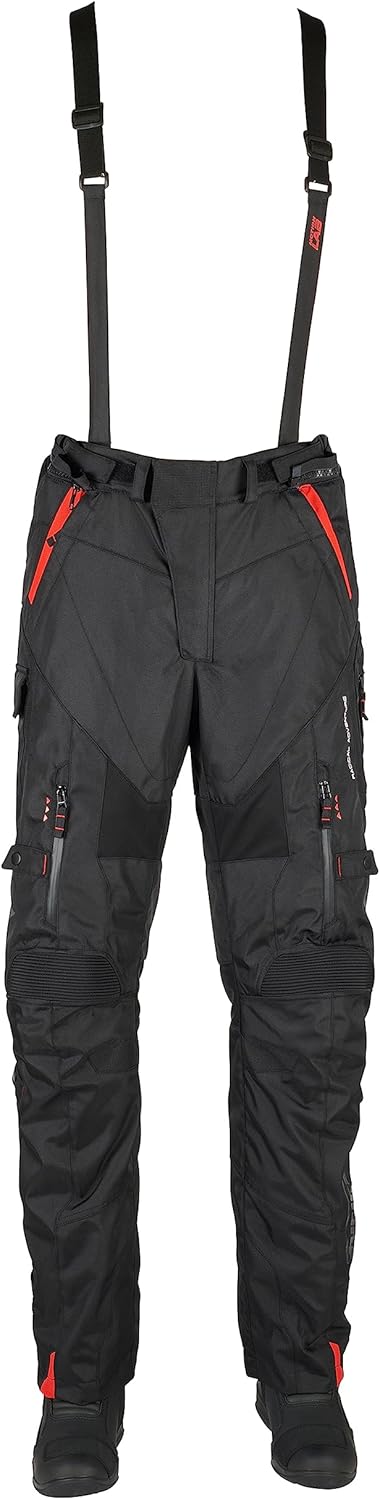 Furygan Herren Gravity Trousers Pants S Schwarz-rot, S Schwarz-rot