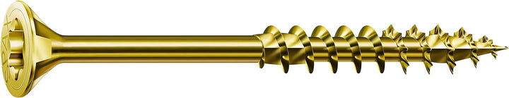 SPAX Universalschraube, 6,0 x 220 mm, 100 Stück, T-STAR plus, Senkkopf, Teilgewinde, 4CUT, YELLOX A2