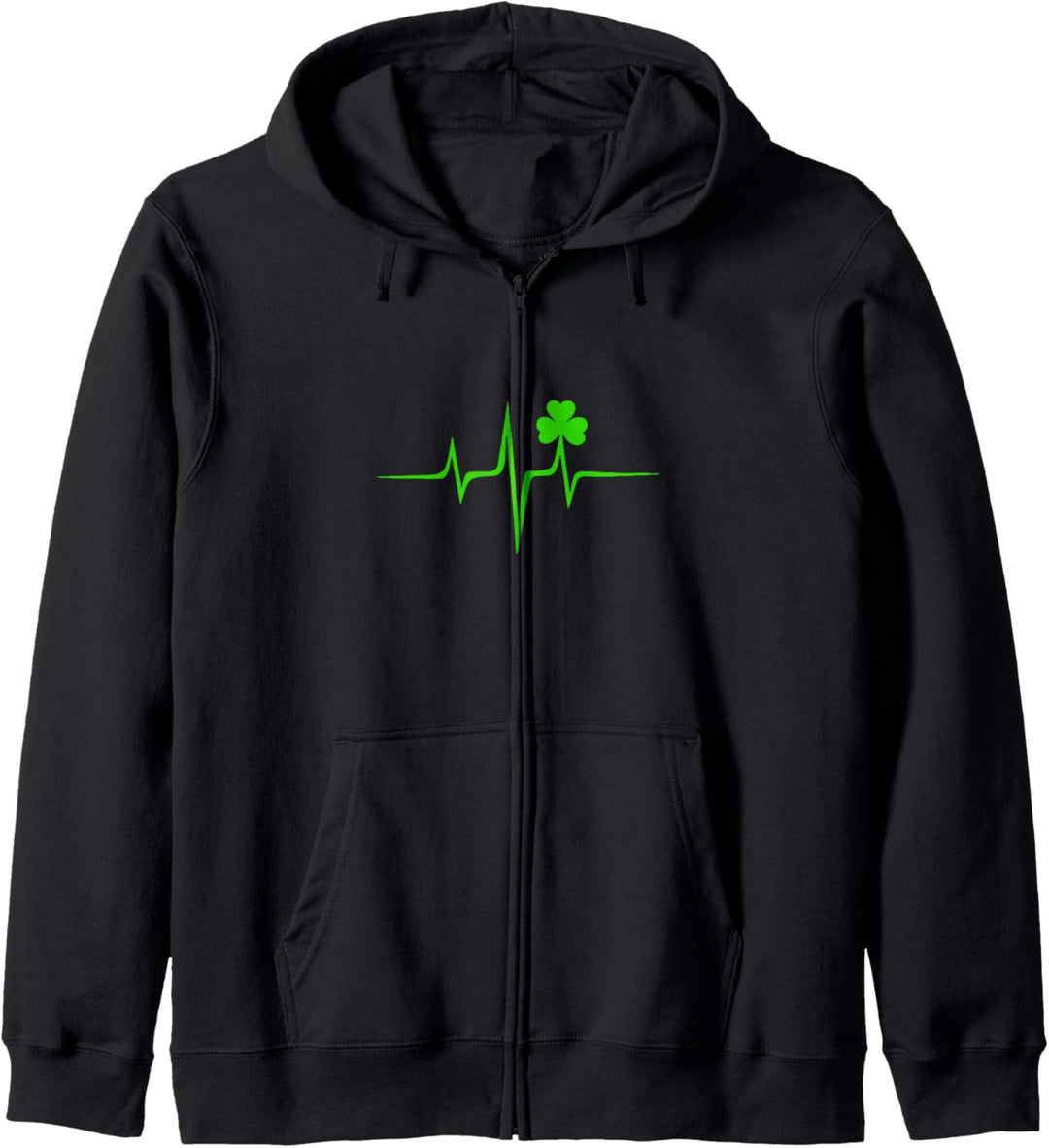 Herzschlag, irischer Klee, Kleeblatt, Irland, Puls, Symbol, Kapuzenjacke