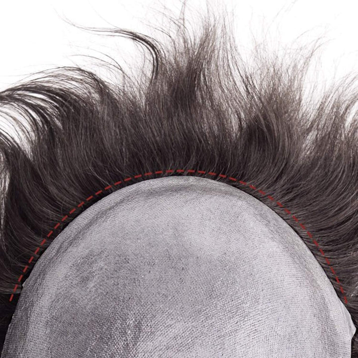 Lordhair Perücke Männer,Realität Toupet,0,06 mm Alle V-Looped Dünnes,Haarfreestyle,Natürlich eng anl