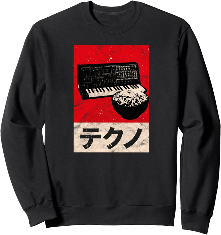 Vintage Analog Japanese Synth Retro Synthesizer Ramen ASDR Sweatshirt