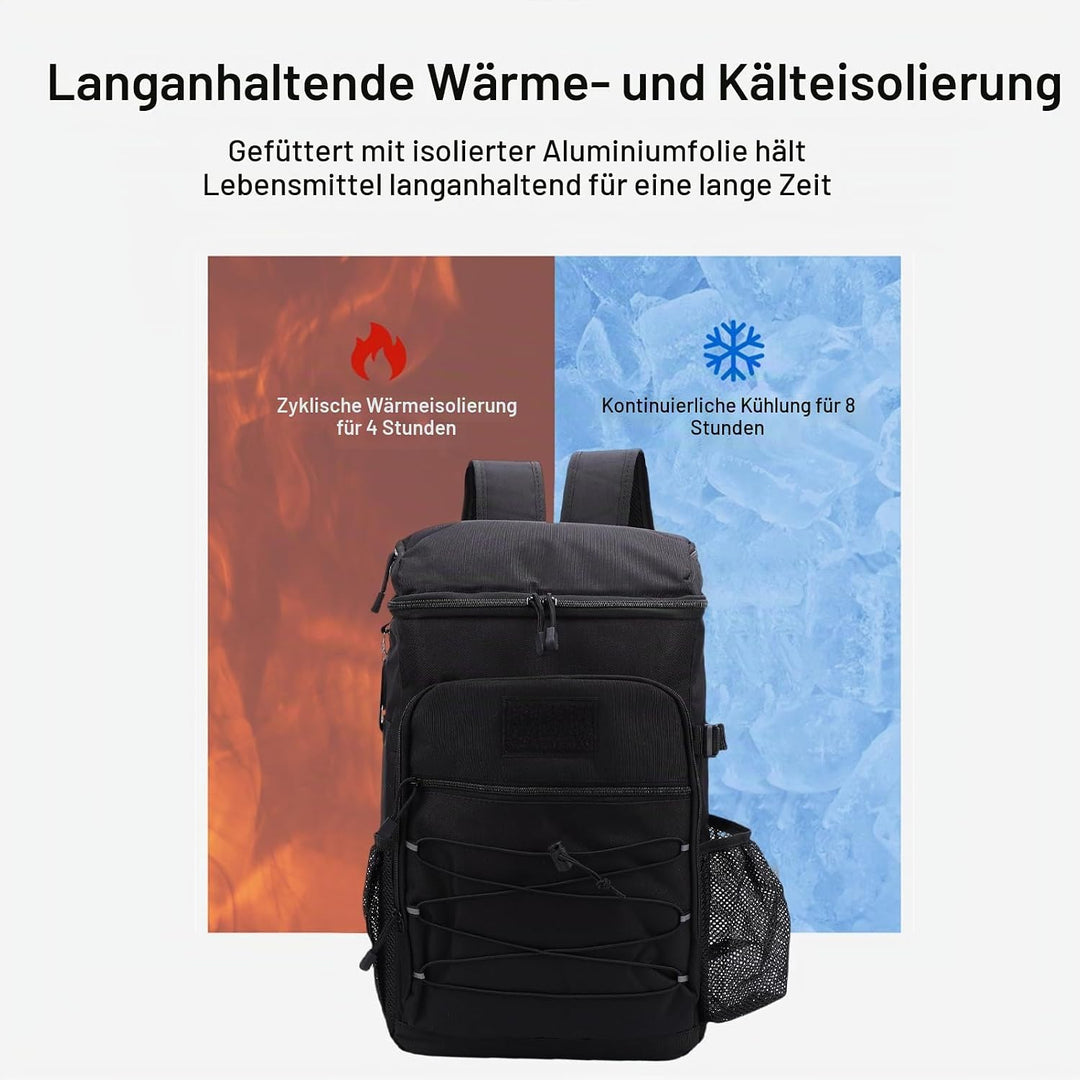 Kühlrucksack Isoliert Auslaufsicher, Grosse Kapazität, Multifunktionaler Isolierrucksack für Camping