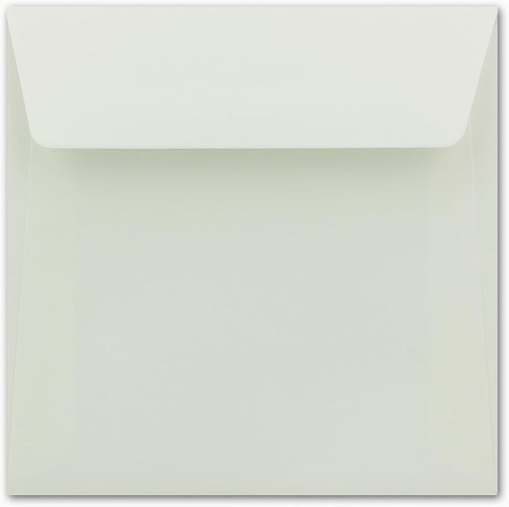 100 Briefumschläge in Creme - quadratische Kuverts 16 x 16 cm - Starke Qualität - 120 Gramm/m² - Haf