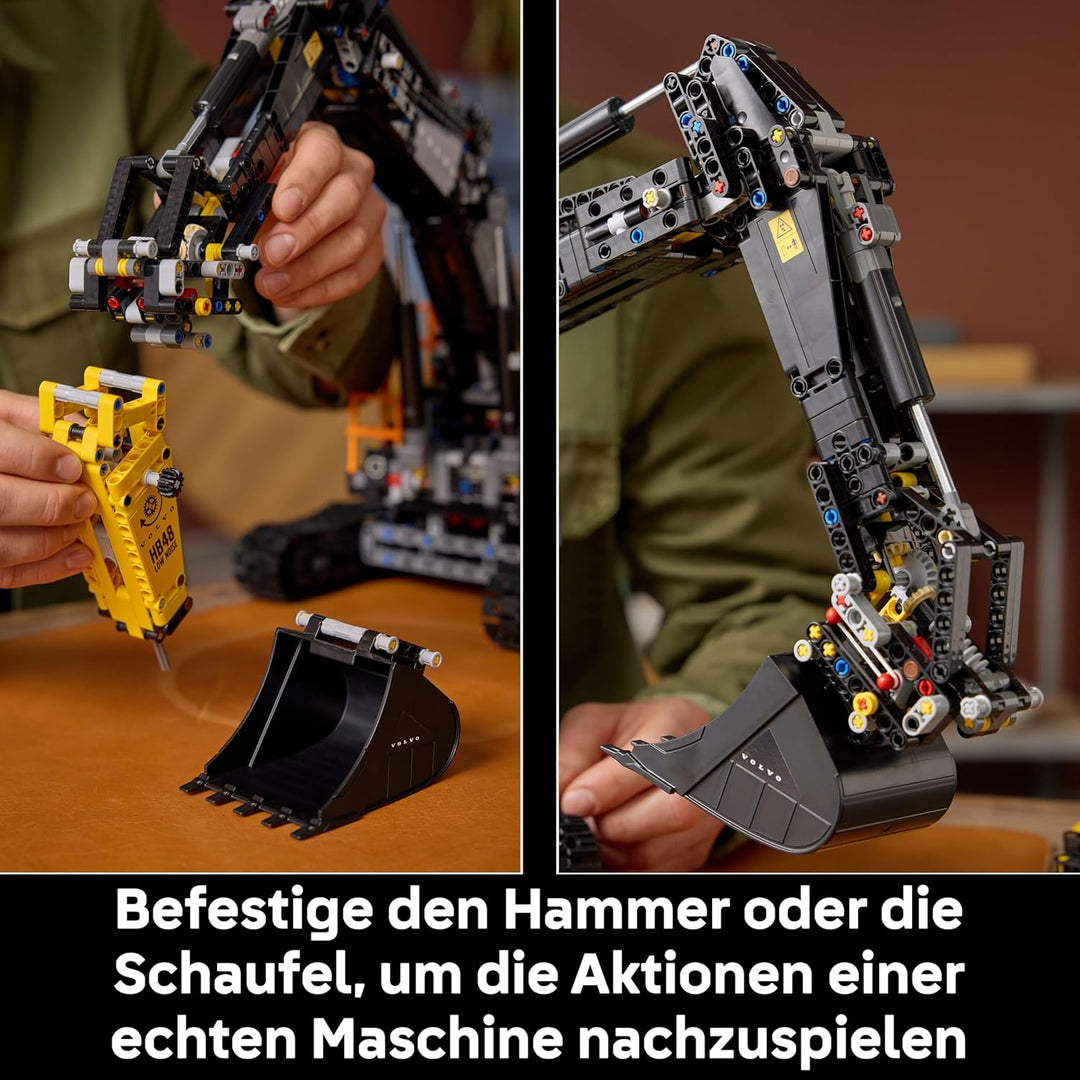 LEGO Technic Volvo EC500 Hybrid-Bagger - Spielzeug Automodell mit Motor für Erwachsene mit beweglich