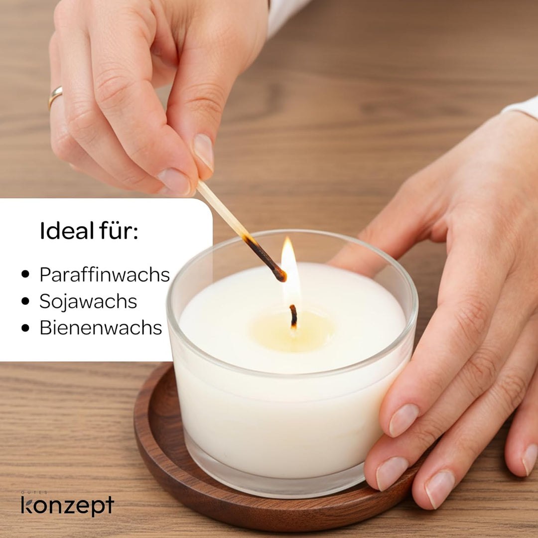 6er Set Kerzengläser 150ml, Kerzen Gläser leer zum Giessen – ideal für Duftkerzen, Wachsgiessen und