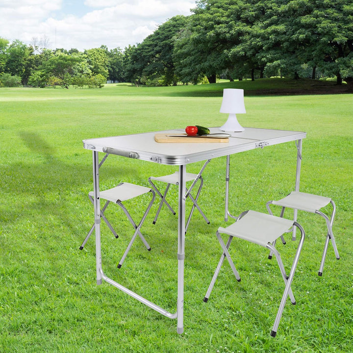 GOODS+GADGETS Klappbarer Multifunktionstisch Mehrzwecktisch Campingtisch Camping-Set Klapptisch Mark