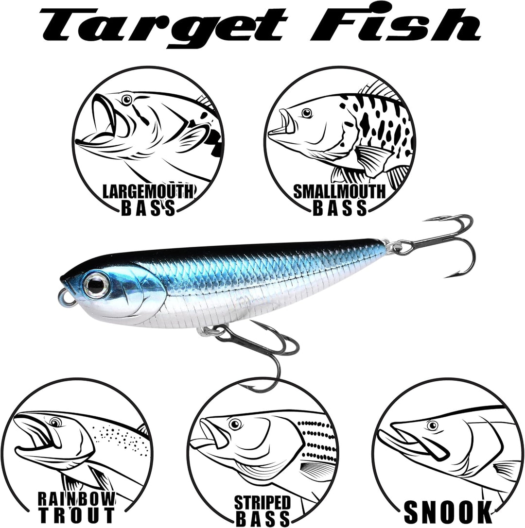 Lucky Craft Sammy 65 Topwater Angelköder, 6,3 cm, schwimmende Süsswasserforelle, Kleinmaulbarschköde