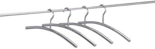 Zeller Kleiderbügel, 4-er Set, Edelstahl / 43.5 x 15 Silber Einheitsgrösse, Silber Einheitsgrösse