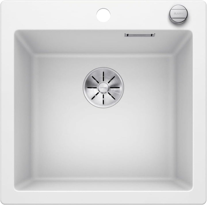 BLANCO PLEON 5 | SILGRANIT weiss | Einbauart: Einbau von Oben | mit Ablauffernbedienung | 50er Unter
