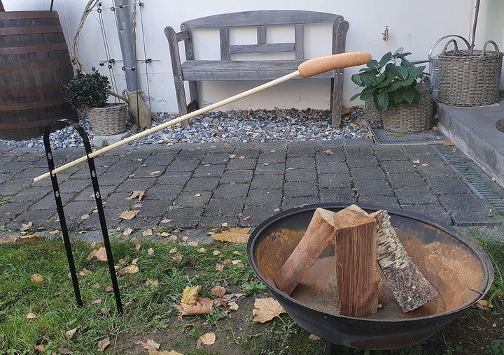 Serafin Universalhalter Lagerfeuerstock, Steckerlassistent Set, Halter für Lagerfeuer Stock, inklusi
