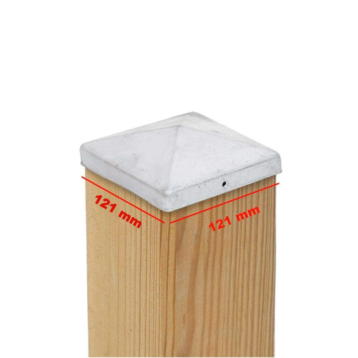 15 x PFOSTENKAPPE PYRAMIDE 121 x 121 MM STAHL FEUERVERZINKT 15 121 x 121 mm, 15 121 x 121 mm