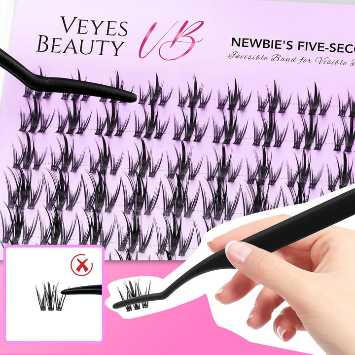 VEYESBEAUTY Wimpern Extensions Set 5-Sekunden-Wimperncluster Cluster Lashes DIY Cluster Wimpern Wimp