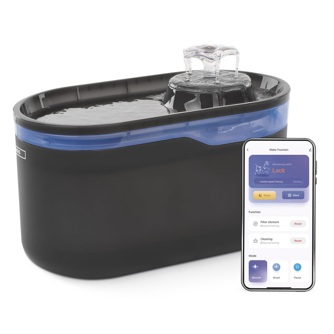 EMOS - GoSmart Katzenbrunnen 2,6 l mit Filtrationssytem - WLAN Pet Care Trinkbrunnen für Hund und Ka