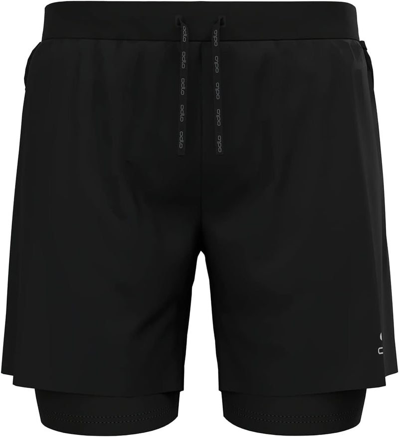 Odlo Herren 2-in-1 Laufshorts X-alp Trail 6 Inch_323452 S Schwarz, S Schwarz