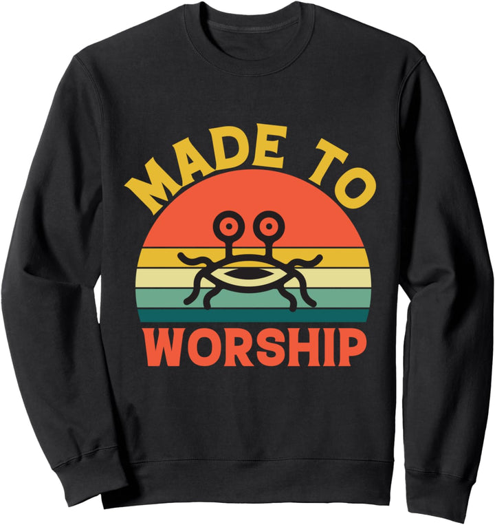 Fliegende Spaghetti-Monster Pastafarianismus FSM zum Gottesdienst Sweatshirt