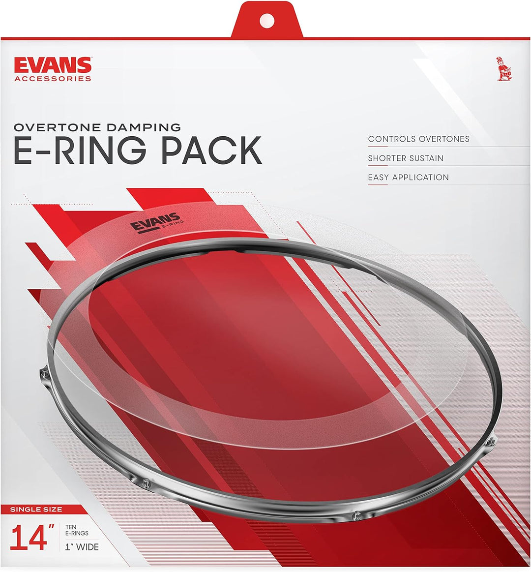Evans E14ER1 35,5 cm (14 Zoll) Dämpfungsringe (10er Pack) Füllstoff-Packung (10er-Pack) 14" x 1", Fü