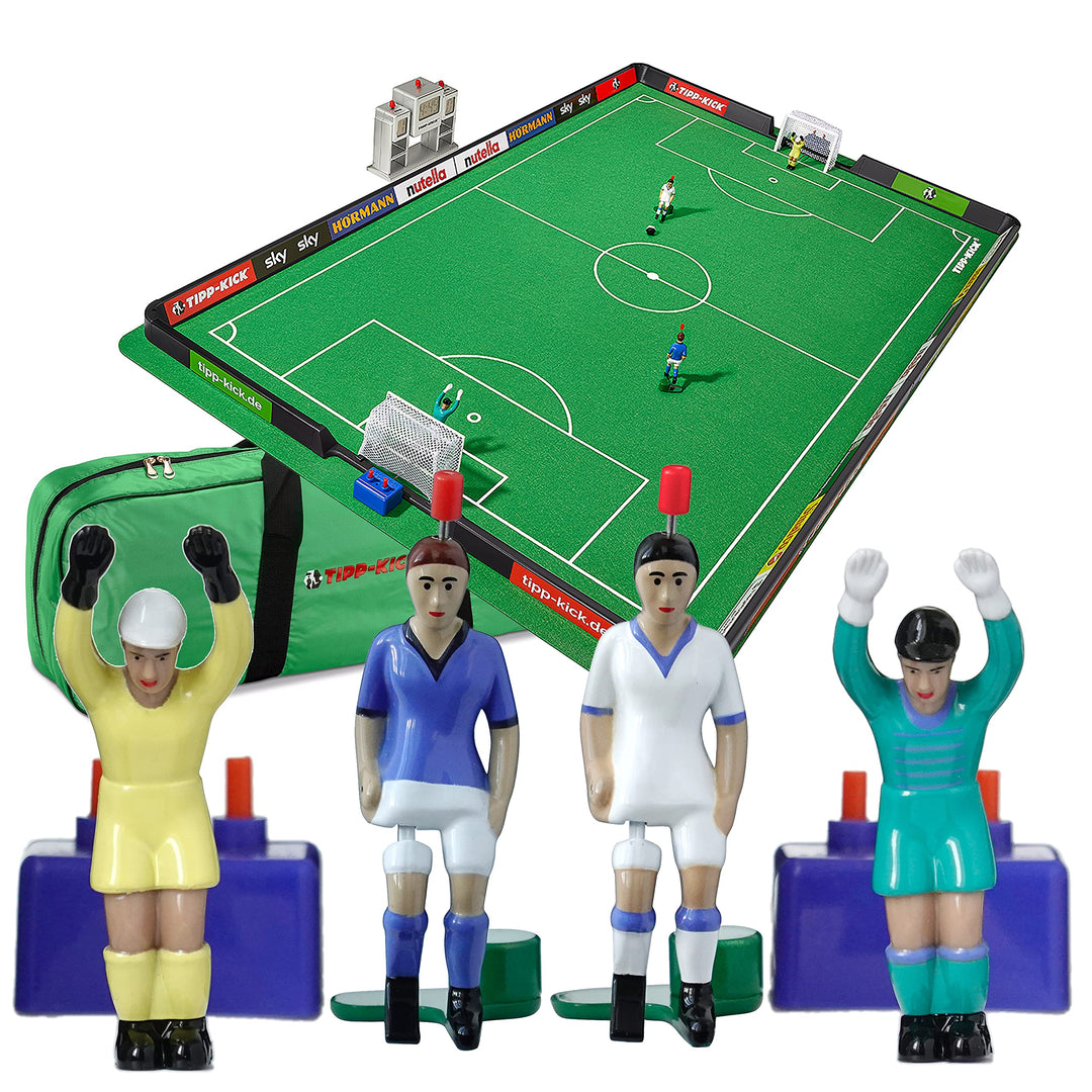 TIPP-KICK Super Cup Italia Set: 1x extra grosses Spielfeld mit Bande, 2X Top Kicker, 2X Torwart „Ton