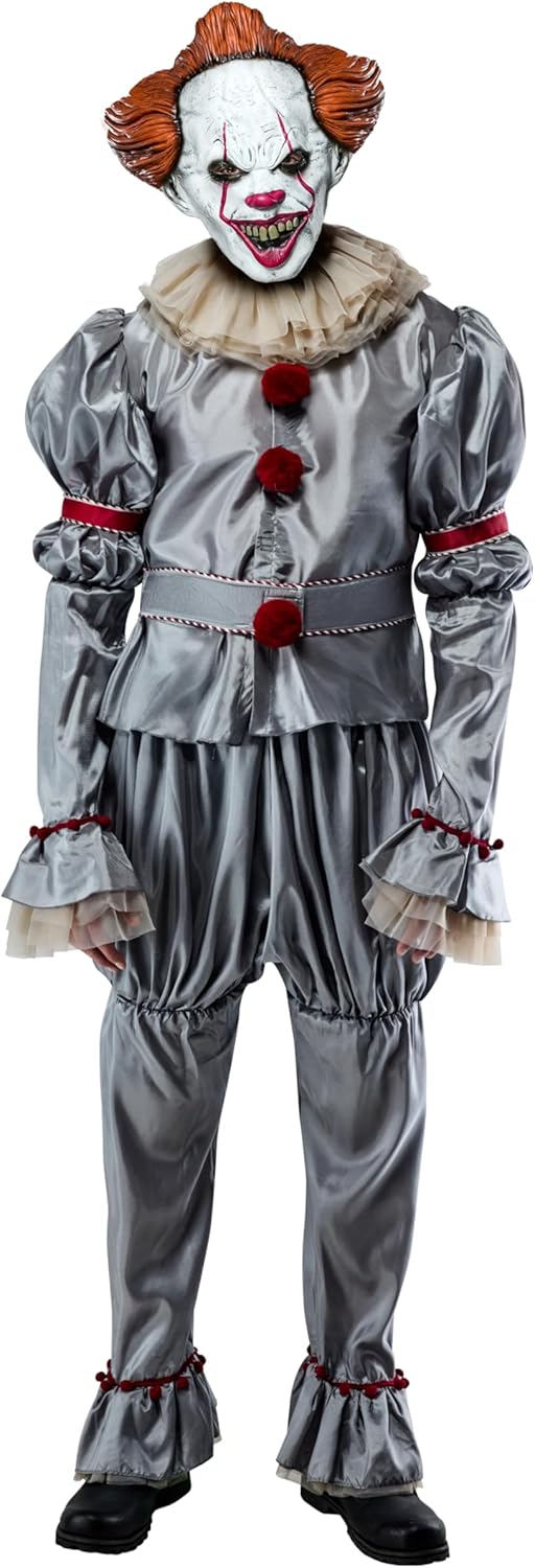 Rubies - Pennywise Maske für Erwachsene, Kostümzubehör, Vinyl - Einheitsgrösse ( Rubies 34718)