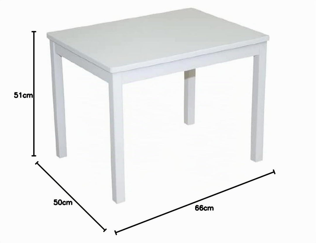 roba Kindertisch, Tisch weiss zum Spielen, Basteln &amp; Malen im Kinderzimmer, HxBxT: 51x66x50 cm, Wei&amp;