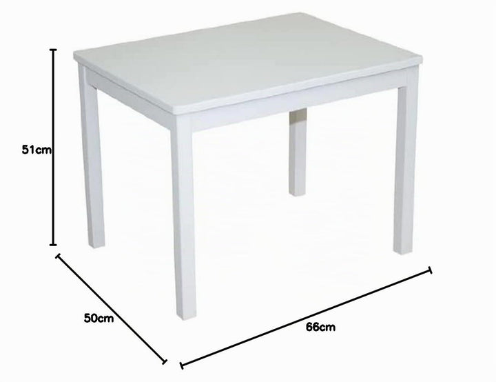 roba Kindertisch, Tisch weiss zum Spielen, Basteln &amp; Malen im Kinderzimmer, HxBxT: 51x66x50 cm, Wei&amp;