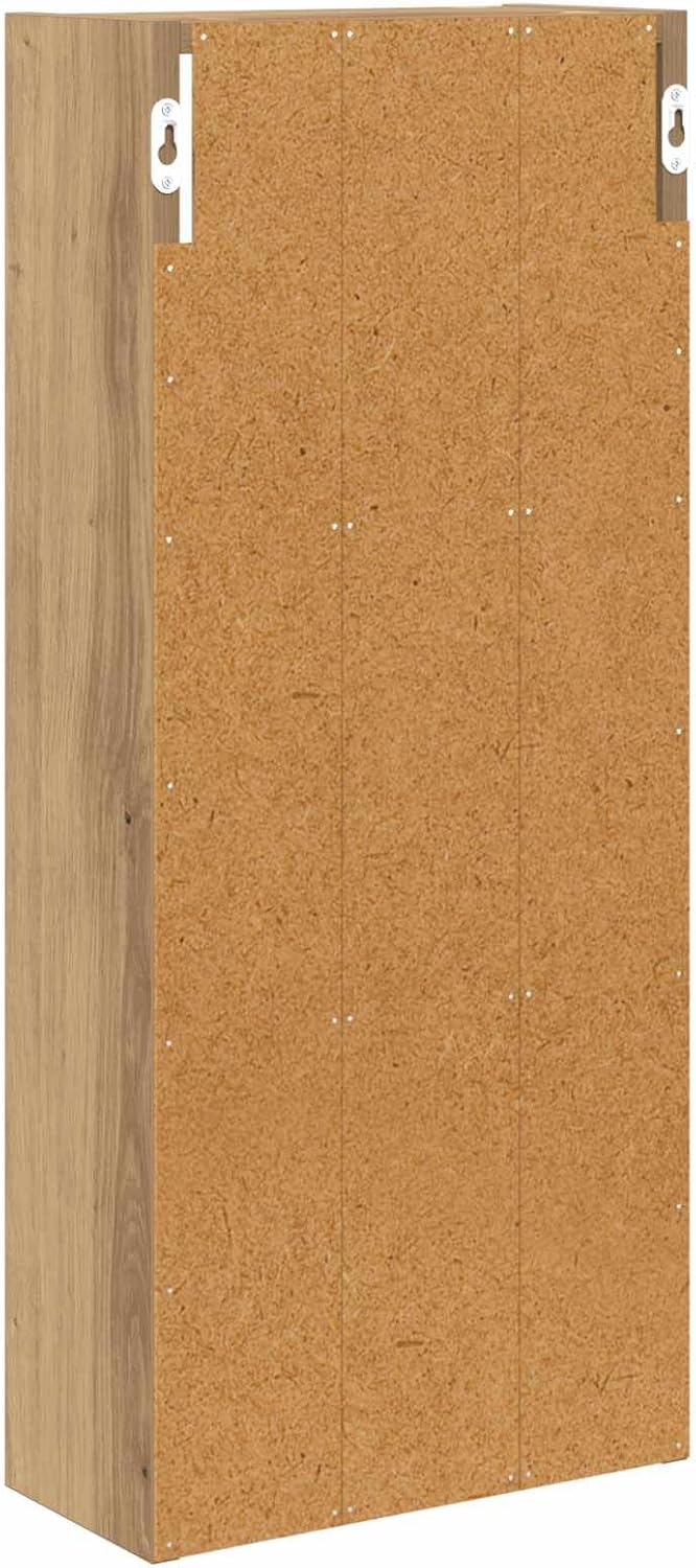 vidaXL Badezimmer-Wandschrank Kunsthandwerk Eiche 30 x 14 x 70 cm, Moderner Badschrank, rechteckiges