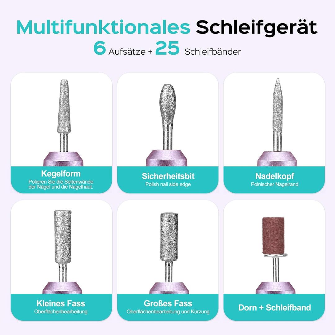 COSLUS Elektrische Nagelfräser für Gelnägel: 20000 u/Min Draht Einstellbare Geschwindigkeit and Dreh