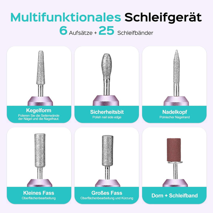 COSLUS Elektrische Nagelfräser für Gelnägel: 20000 u/Min Draht Einstellbare Geschwindigkeit and Dreh