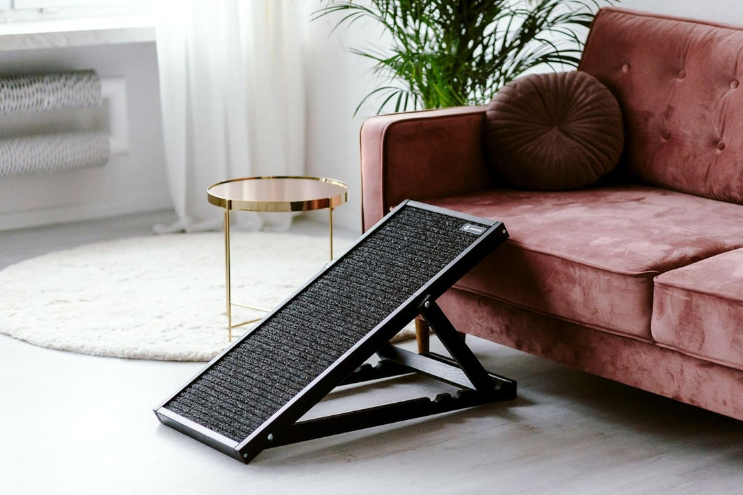 Hunderampe Skipper Hundetreppe 93x44 cm in versch. Farben (schwarz, 93x44 in cm) Schwarz 93x44 in cm
