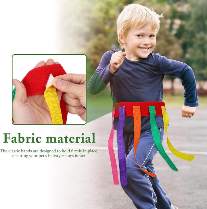 Vaguelly Kinderspielgürtel 12 Stück Schwanzfang Spielset Aus Oxford-Material Für Jungen Und Mädchen