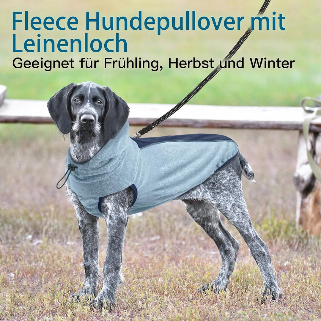 Hundemantel Winter - Hunde Teddy Mantel mit Leinenloch | Leichter Hundefleecepulli, Ärmellose Hundew
