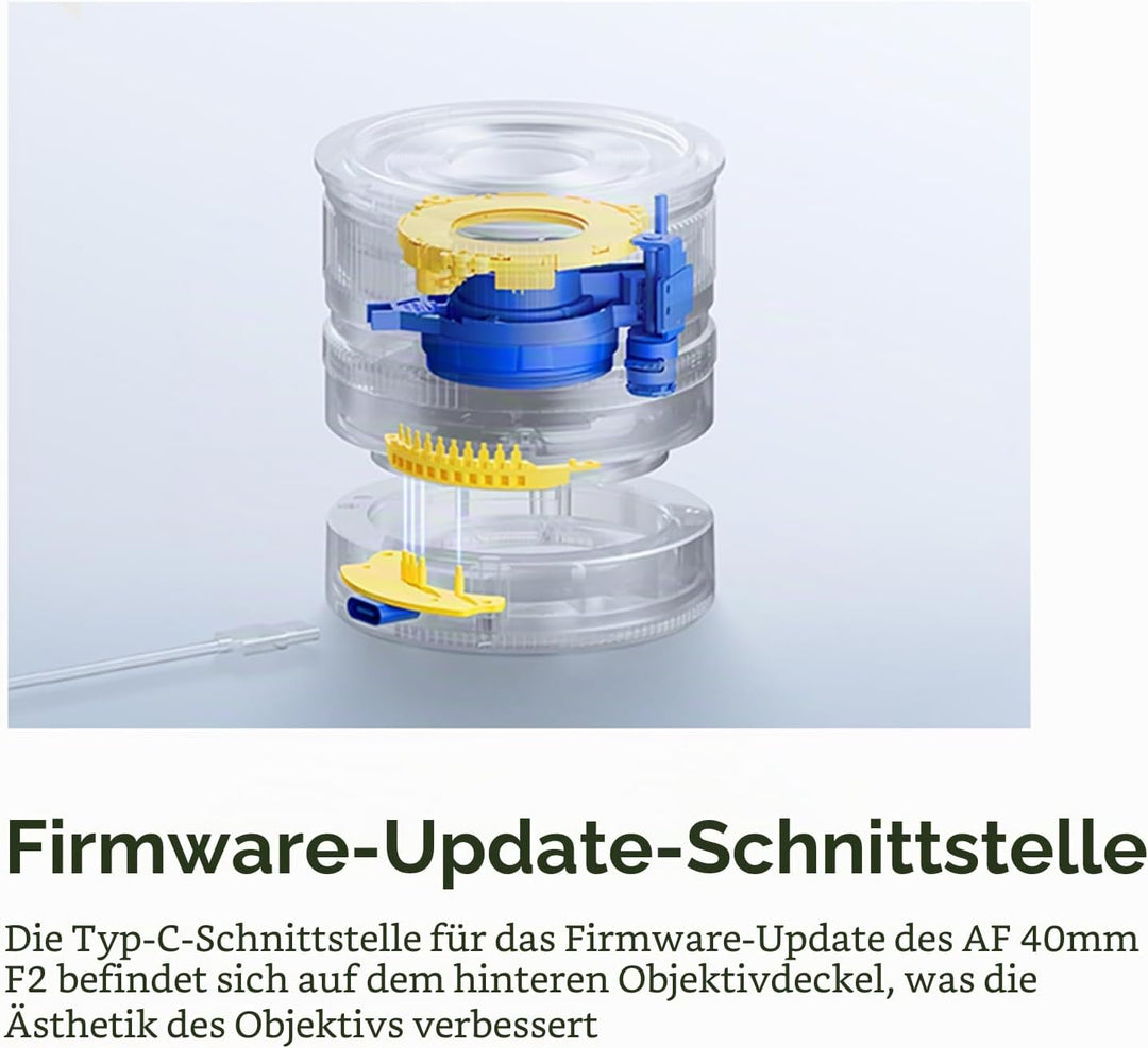 TTARTISAN AF 40 mm f/2 für E-Mount, Vollformat 40 mm f2 Prime Objektive für FE-Mount (E, Schwarz) Sc